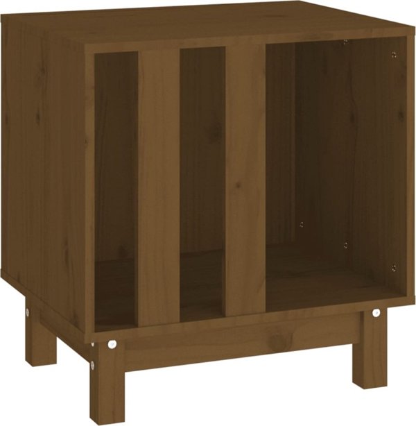 vidaXL Σπίτι για σκύλο, κεχριμπαρένιο καφέ, 50x40x52 εκ., από μασίφ πεύκο