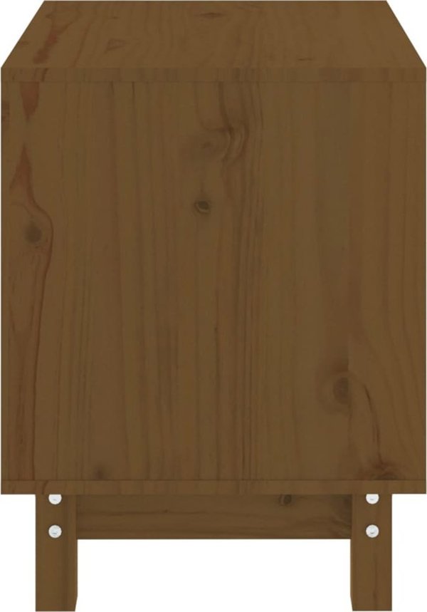 vidaXL Σπίτι για σκύλο, κεχριμπαρένιο καφέ, 50x40x52 εκ., από μασίφ πεύκο