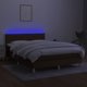 vidaXL Λύκνο Κρεβάτι Continental με Στρώμα, Καφέ, 140x190 cm, Ύφασμα