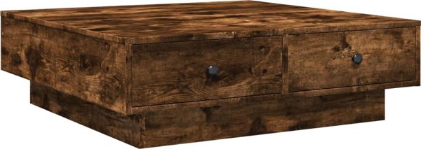 vidaXL Τραπεζάκι Καφέ Καπνισμένη Δρυς 90x90x28 cm