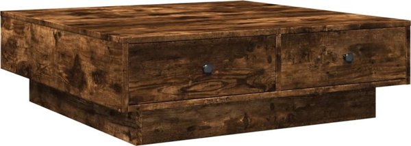 vidaXL Τραπεζάκι Καφέ Καπνισμένη Δρυς 90x90x28 cm
