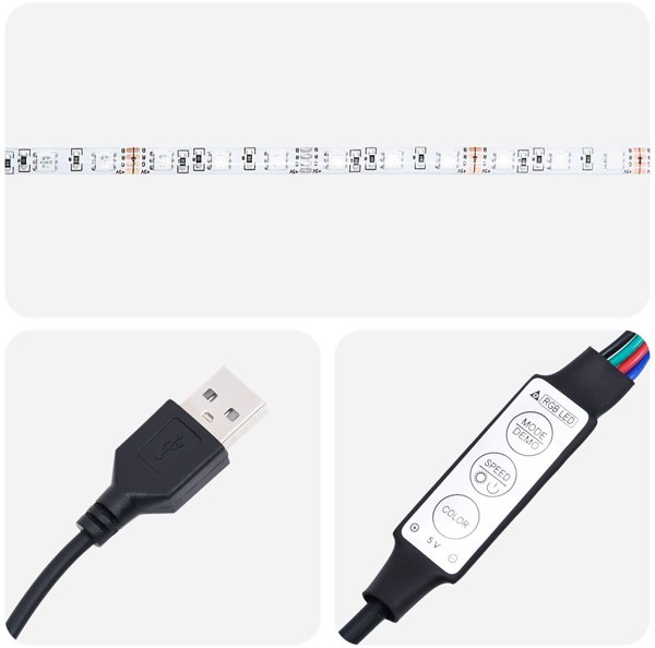 vidaXL Κομότα με φωτισμό LED Παλαιωμένο ξύλο 181,5x37x67 εκ. μηχανικού ξύλου