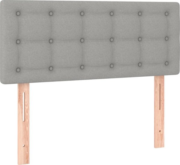 vidaXL Lozko kontynentalne z materacem jasnoszare 120x200cm tkanina