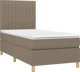 vidaXL Κρεβάτι kontynentalne με στρώμα, taupe ύφασμα, 90x190 cm