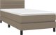 vidaXL Κρεβάτι kontynentalne με στρώμα, taupe ύφασμα, 100x200 εκ