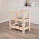 vidaXL vidaXL Stolik roboczy, 78,5x50x80 cm, lite drewno sosnowe