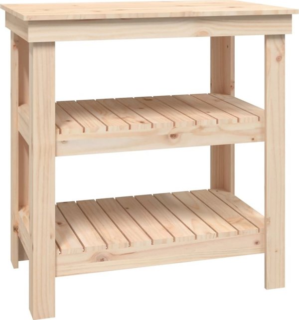 vidaXL vidaXL Stolik roboczy, 78,5x50x80 cm, lite drewno sosnowe
