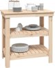 vidaXL vidaXL Stolik roboczy, 78,5x50x80 cm, lite drewno sosnowe