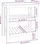 vidaXL vidaXL Stolik roboczy, 78,5x50x80 cm, lite drewno sosnowe