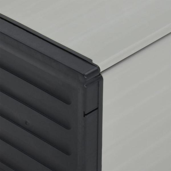 vidaXL Καλάθι απορριμμάτων σε γκρι χρώμα 85x34x40 cm