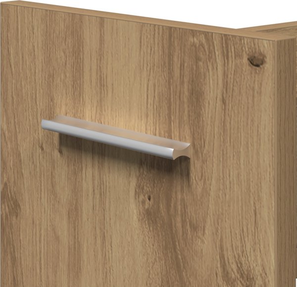 vidaXL Κλιμακωτή Ντουλάπα με Ρόδες 60x22x79 εκ Ξύλο Μηχανικής Επεξεργασίας Δρυς