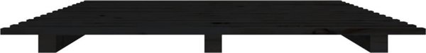 vidaXL ΚάFRAME κρεβατιού μαύρο, μασίφ πεύκο, 100x200 cm