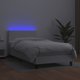 vidaXL Lozko kontynentalne z materacem i LED, biala ekoskora 100x200 cm