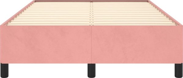 vidaXL Rama κρεβατιού, ροζ, 120 x 200 cm, επενδυμένο με βελούδο