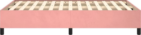 vidaXL Rama κρεβατιού, ροζ, 120 x 200 cm, επενδυμένο με βελούδο