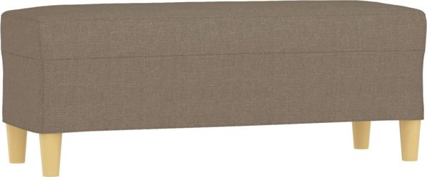 vidaXL Lawka, taupe, 100x35x41 cm, tapicerowana tkanina