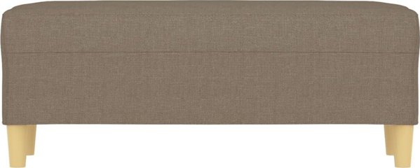 vidaXL Lawka, taupe, 100x35x41 cm, tapicerowana tkanina