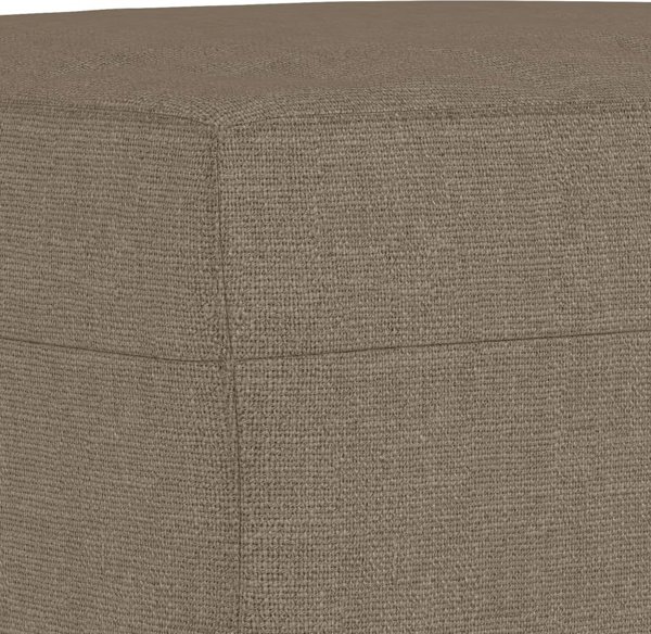 vidaXL Lawka, taupe, 100x35x41 cm, tapicerowana tkanina