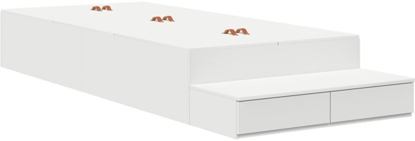 VidaXL Κρεβάτι με Αποθηκευτικό Χώρο, Ξύλινο, Λευκό, 140x200 εκ.