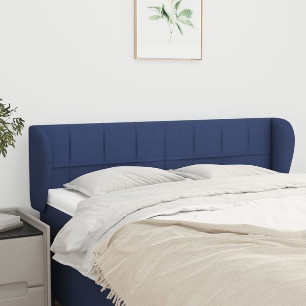 vidaXL Υποστύλωμα κεφαλιού τύπου «Uszak», μπλε, 147x23x78/88 cm, ύφασμα