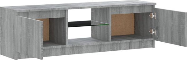 vidaXL Έπιπλο TV με LED, γκρι δρυς Sonoma, 120x30x35,5 cm