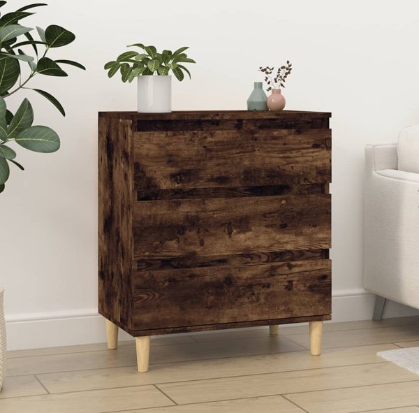 vidaXL Συρταριέρα, καπνιστή δρυς, 60x35x70 εκ, ξύλινο υλικό