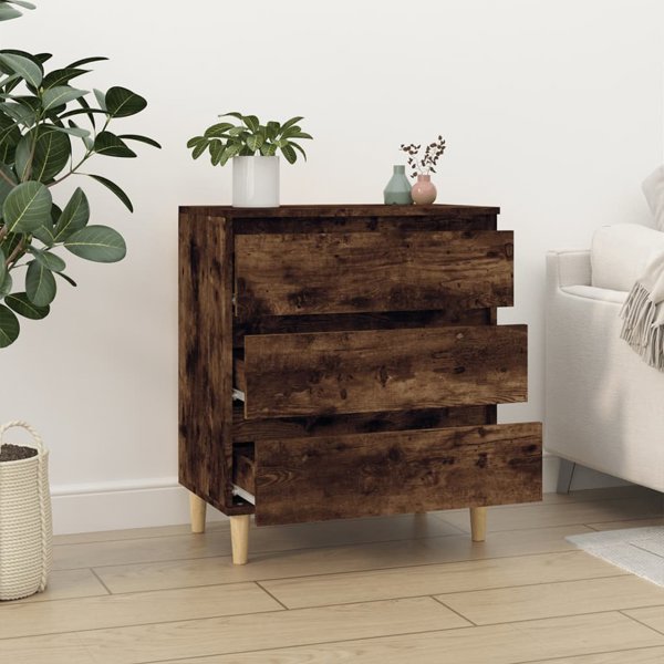 vidaXL Συρταριέρα, καπνιστή δρυς, 60x35x70 εκ, ξύλινο υλικό