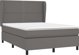 vidaXL Κρεβάτι continental με στρώμα, γκρι, eco δέρμα 140x200 cm
