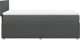 vidaXL Κρεβάτι Continental με Στρώμα, Σκούρο Γκρι Ύφασμα 90x190 cm