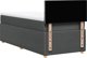 vidaXL Κρεβάτι Continental με Στρώμα, Σκούρο Γκρι Ύφασμα 90x190 cm