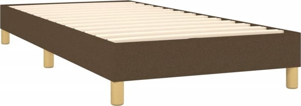 vidaXL Καναπεδοκρεβάτι με στρώμα, καφέ, ύφασμα, 90x200 cm