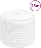 vidaXL Linka zeglarska, biala jednolita, 18 mm, 25 m, polipropylen