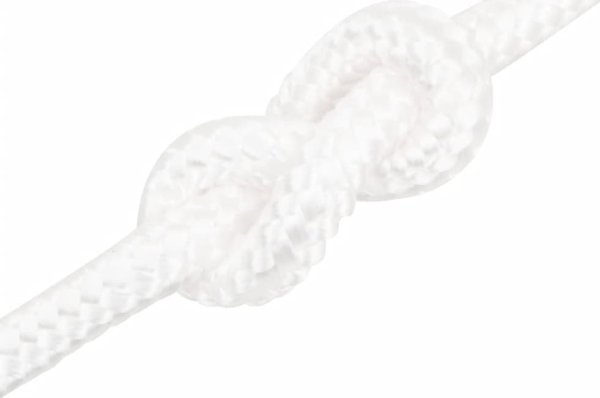 vidaXL Linka zeglarska, biala jednolita, 18 mm, 25 m, polipropylen