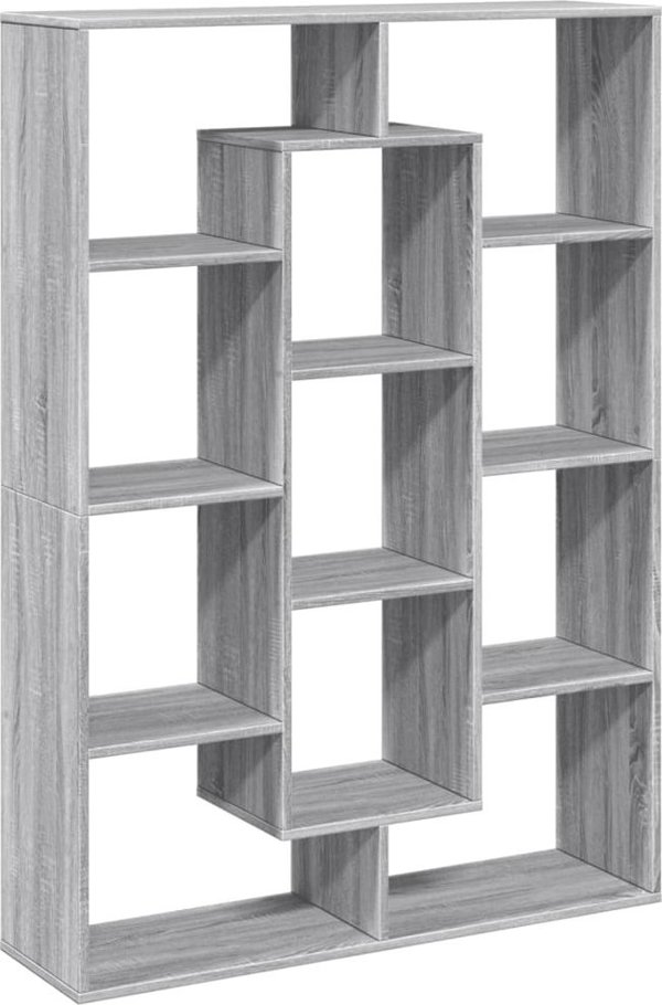 vidaXL Ράφι, γκρι δρυς σονόμε, 102x29x143 εκ., υλικό ξύλου