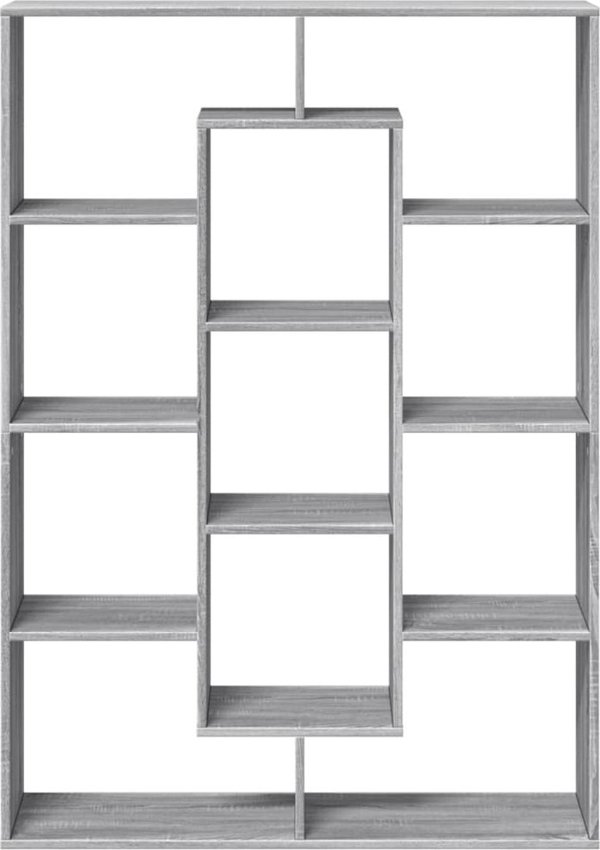 vidaXL Ράφι, γκρι δρυς σονόμε, 102x29x143 εκ., υλικό ξύλου
