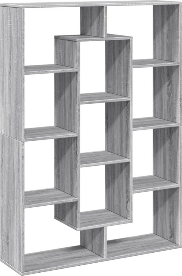 vidaXL Ράφι, γκρι δρυς σονόμε, 102x29x143 εκ., υλικό ξύλου