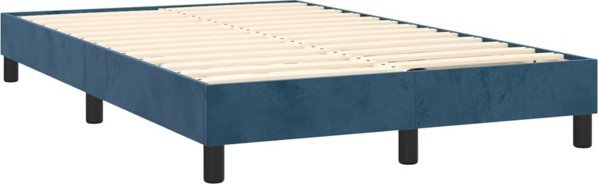 vidaXL Κρεβάτι κρετίνα με στρώμα, σκούρο μπλε, 120x200 εκ.