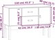 vidaXL Szafka, czarna, 110x40x78 cm, lite drewno sosnowe
