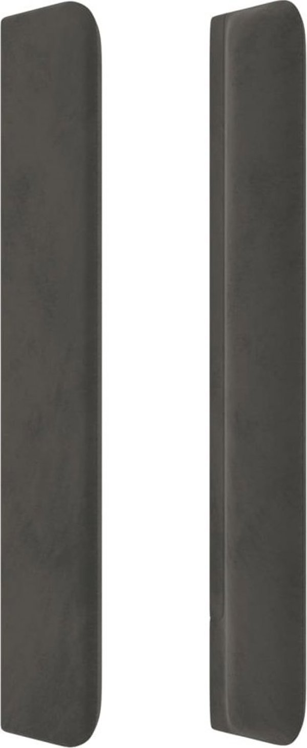 vidaXL Zaglowek uszak, ciemnoszary, 203x16x118/128 cm, aksamit