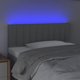 vidaXL Κεφαλάρι Κρεβατιού με LED, Ανοιχτό Γκρι, 100x5x78/88 εκ, Ύφασμα