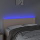 vidaXL LED προσκέφαλο κρεβατιού καπουτσίνο 144x5x78/88 cm από οικολογικό δέρμα