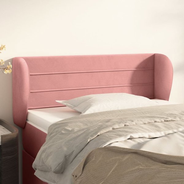 vidaXL Προσκέφαλος uszak ροζ 83x23x78/88 cm βελούδινος