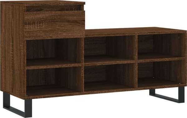 vidaXL Ντουλάπι παπουτσιών καφέ βελανιδιά 102x36x60 cm
