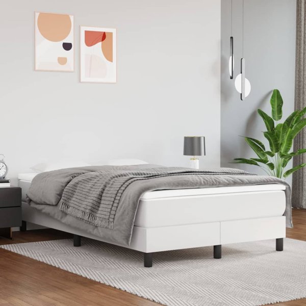 vidaXL Τσέπης στρώμα, λευκό, 120x200x20 cm, τεχνητό δέρμα