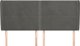 vidaXL Κεφαλάρι uszak σκούρο γκρι βελούδο 183x23x118/128 cm