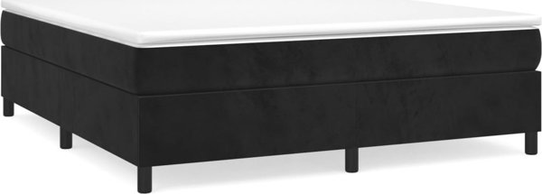 vidaXL Κοντινενταλ κρεβατι με στρώμα, μαυρο, 160x200 εκ, βελούδο