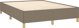 vidaXL Rama κρεβατιού, χρώμα ταουπέ, 140x190 εκ, υφασμάτινη επένδυση