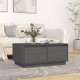 vidaXL Stolik kawowy, szary, 80x50x35 cm, lite drewno sosnowe