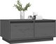vidaXL Stolik kawowy, szary, 80x50x35 cm, lite drewno sosnowe