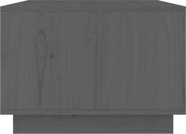 vidaXL Stolik kawowy, szary, 80x50x35 cm, lite drewno sosnowe